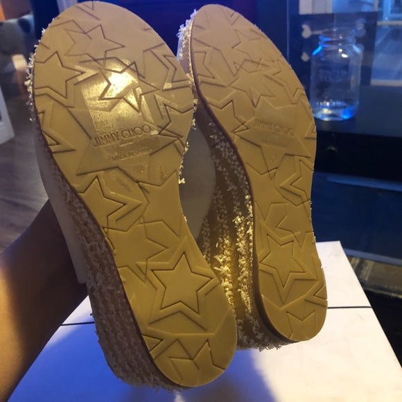 NWOT jimmy Choo white wedges sz 40 - Picture 4 of 5